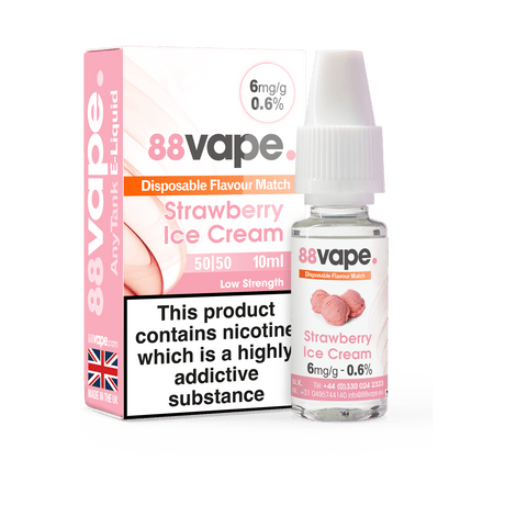 88VAPE - 10ML STRAWBERRY ICE E LIQUID - Super E-cig