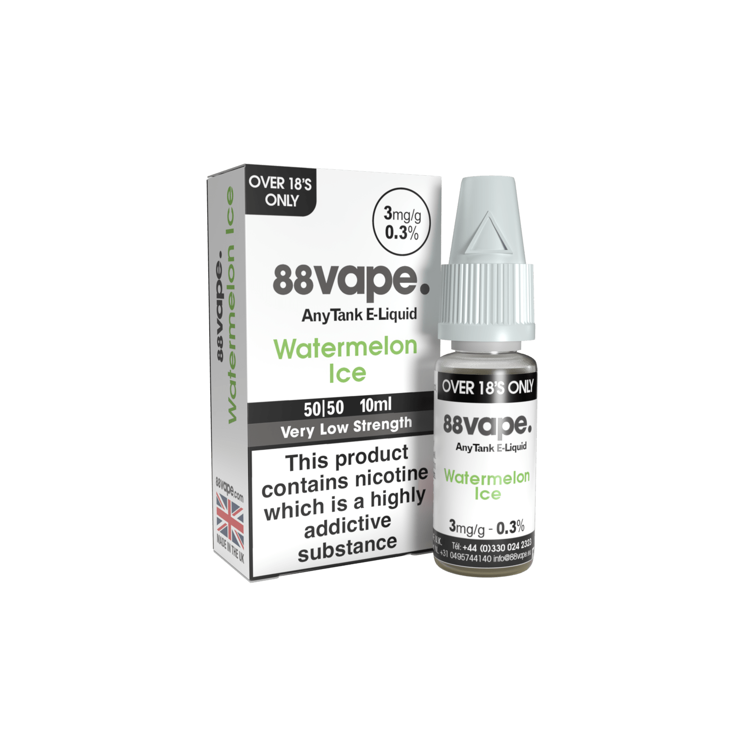 88VAPE WATERMELON ICE 10ML E-LIQUID| £1.20| 10ml E-liquid – Super E-cig