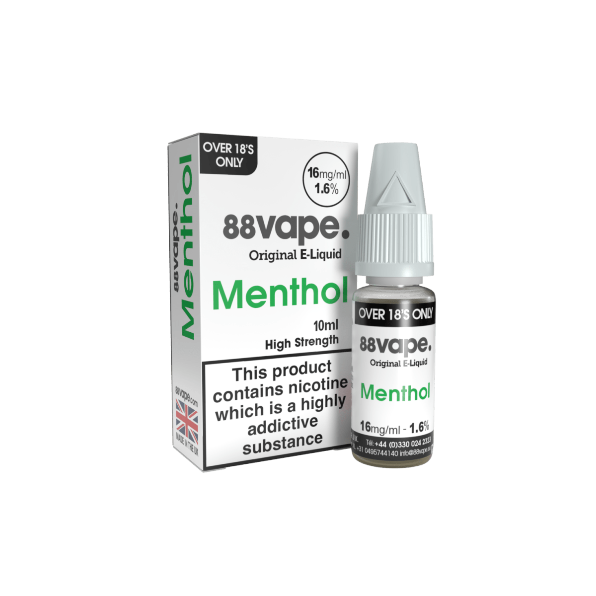 88VAPE MENTHOL 10ML E - LIQUID - Super E - cig
