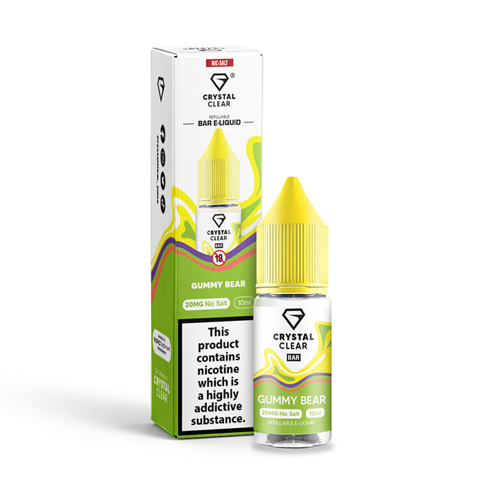 CRYSTAL CLEAR GUMMY BEAR 10ML NIC SALT E-LIQUID