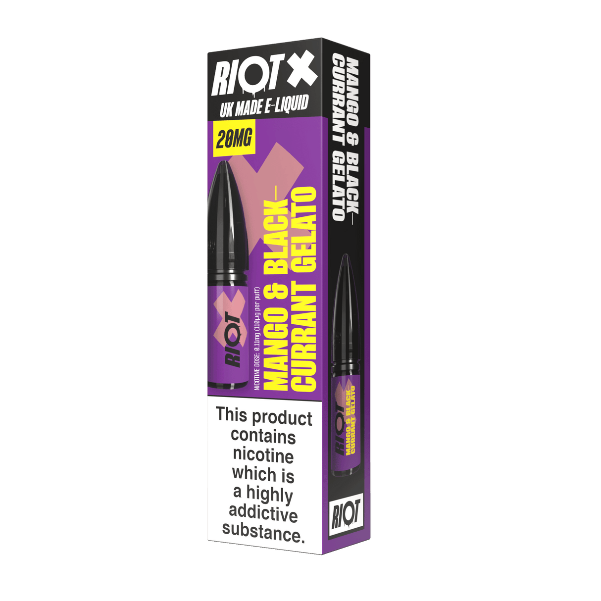 RIOT X MANGO BLACKCURRANT GELATO 10ML NIC SALT E-LIQUID