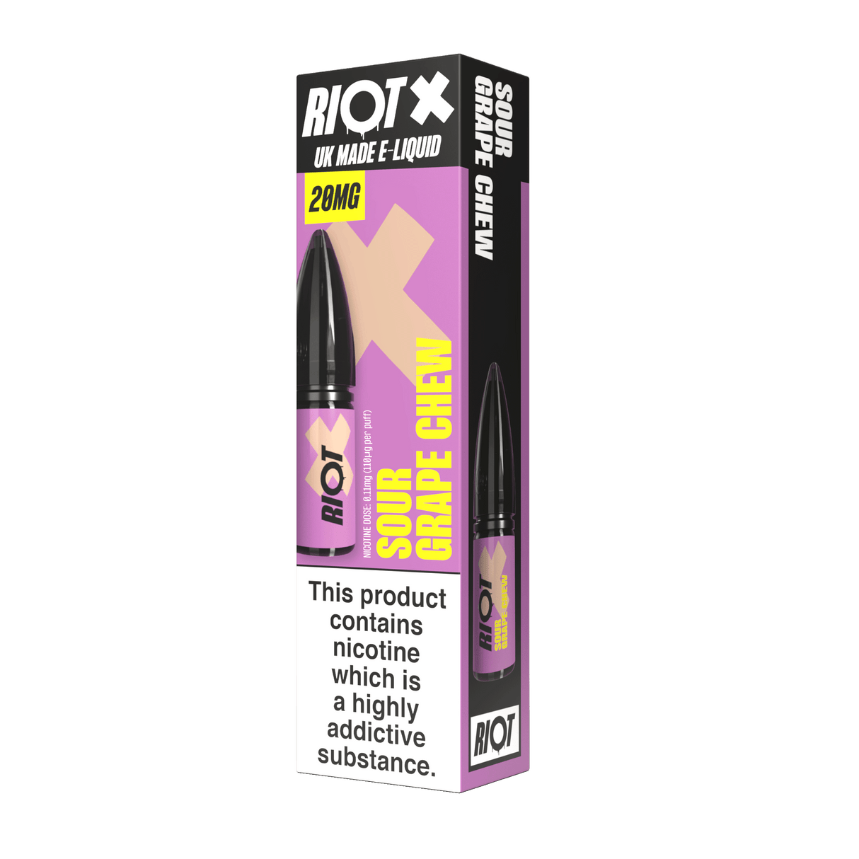 RIOT X SOUR GRAPE CHEW 10ML NIC SALT E-LIQUID