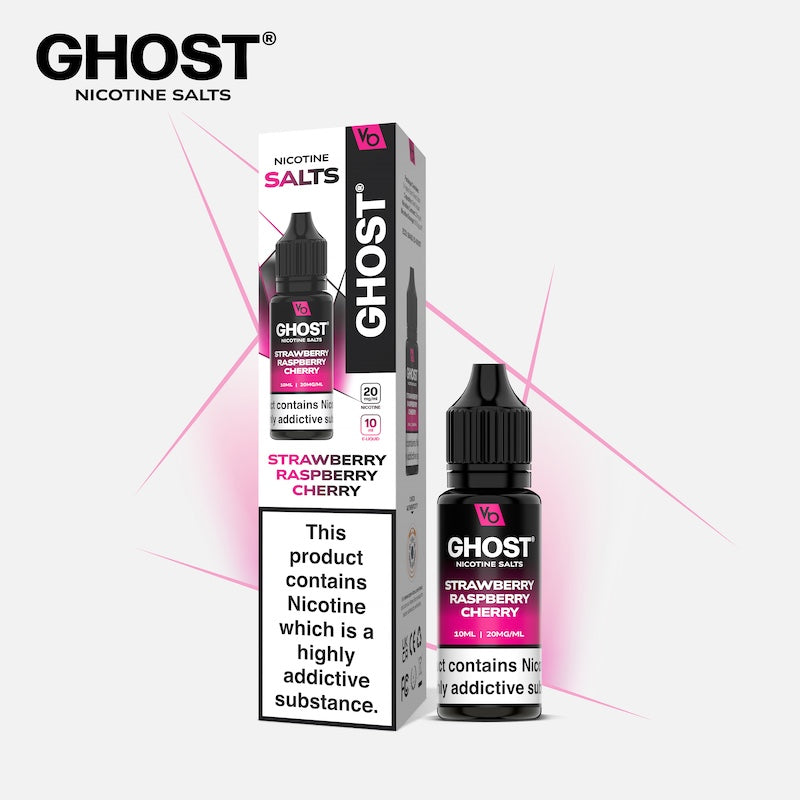 GHOST® SALTS STRAWBERRY RASPBERRY CHERRY 10ML NIC SALT E-LIQUID