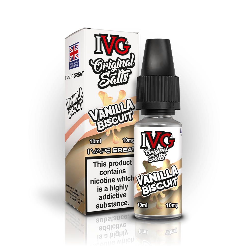 IVG ORIGINAL VANILLA BISCUIT 10ML NIC SALT E-LIQUID