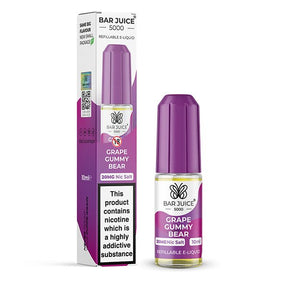 BAR JUICE - 10ML GRAPE GUMMY BEAR NIC SALT E LIQUID - Super E-cig