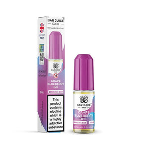 BAR JUICE GRAPE BLUEBERRY ICE 10ML NIC SALT E - LIQUID - Super E - cig