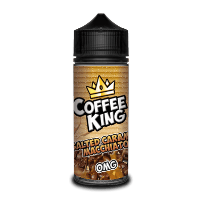 COFFEE KING - 100ML SALTED CARAMEL MACCHIATO 0MG SHORTFILL E LIQUID - Super E-cig