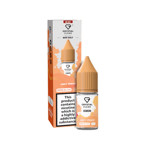 CRYSTAL CLEAR JUICY PEACH 10ML NIC SALT E - LIQUID - Super E - cig