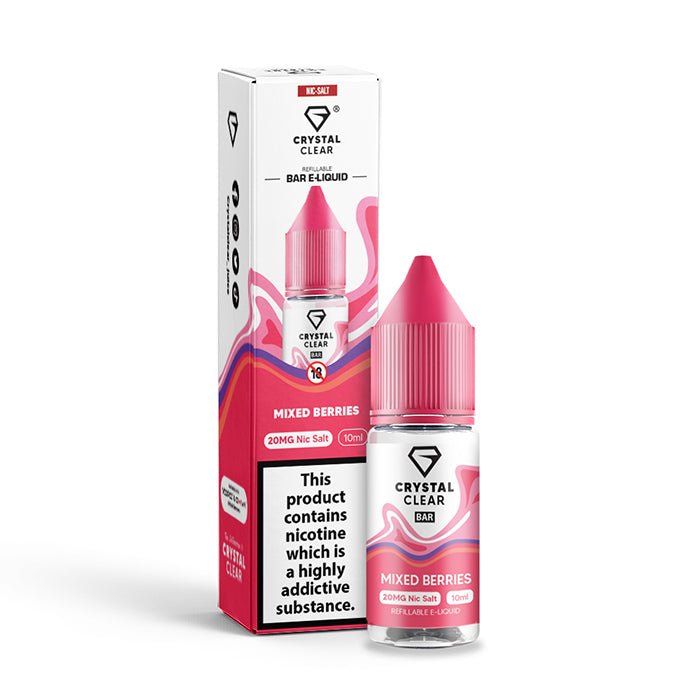 CRYSTAL CLEAR MIXED BERRIES 10ML NIC SALT E - LIQUID - Super E - cig