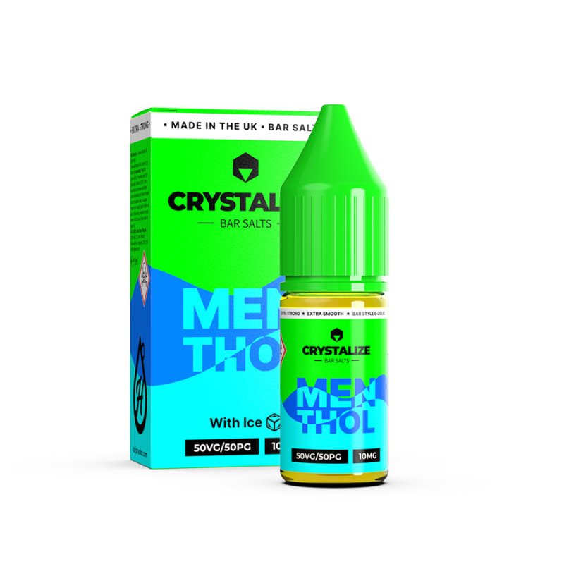 CRYSTALIZE BAR SALTS MENTHOL 10ML NIC SALT E - LIQUID - Super E - cig