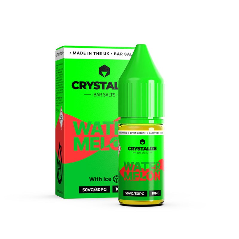 CRYSTALIZE BAR SALTS WATERMELON 10ML NIC SALT E - LIQUID - Super E - cig
