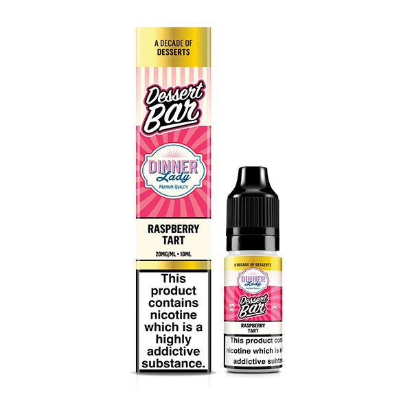 DINNER LADY DESSERT BAR RASPBERRY TART 10ML NIC SALT E - LIQUID - Super E - cig