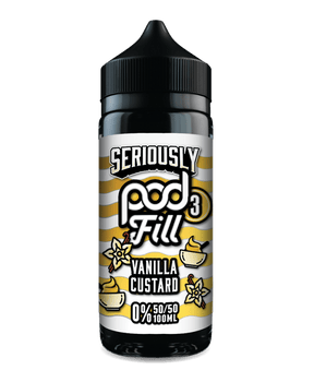 DOOZY SERIOUSLY PODFILL VANILLA CUSTARD 100ML SHORTFILL E - LIQUID - Super E - cig