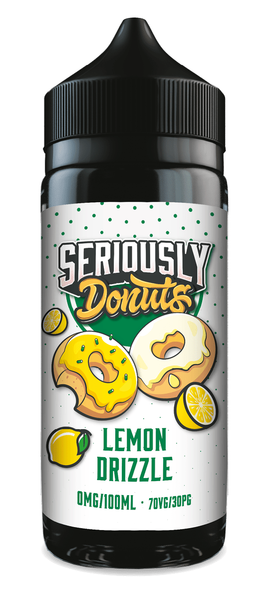 DOOZY VAPE CO - 100ML SERIOUSLY DONUTS LEMON DRIZZLE 0MG SHORTFILL E LIQUID - Super E-cig