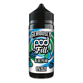 DOOZY VAPE CO - 100ML SERIOUSLY PODFILL BLUE PEAR 0MG SHORTFILL E LIQUID - Super E-cig