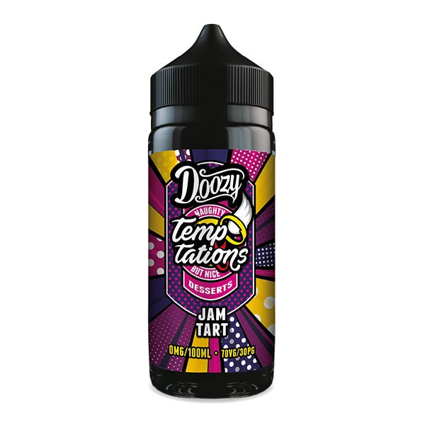 DOOZY VAPE CO - 100ML TEMPTATIONS JAM TART 0MG SHORTFILL E LIQUID - Super E-cig