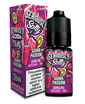 DOOZY VAPE CO - 10ML SERIOUSLY SALTY GUAVA PASSION NIC SALT E LIQUID - Super E-cig