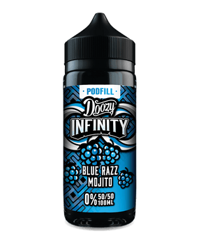 DOOZY VAPE CO INFINITY PODFILL BLUE RAZZ MOJITO 100ML SHORTFILL E - LIQUID - Super E - cig