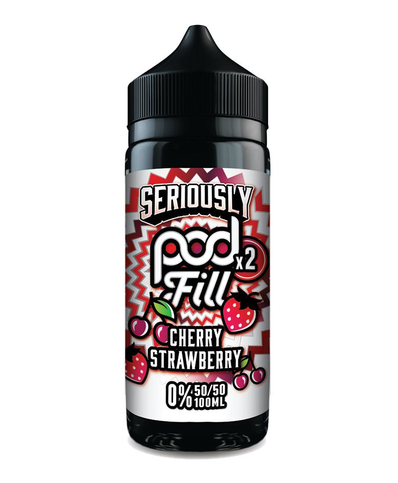 DOOZY VAPE CO SERIOUSLY PODFILL CHERRY STRAWBERRY 100ML SHORTFILL E - LIQUID - Super E - cig