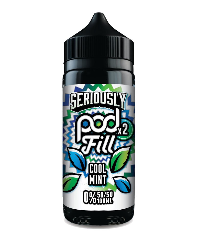 DOOZY VAPE CO SERIOUSLY PODFILL COOL MINT 100ML SHORTFILL E - LIQUID - Super E - cig