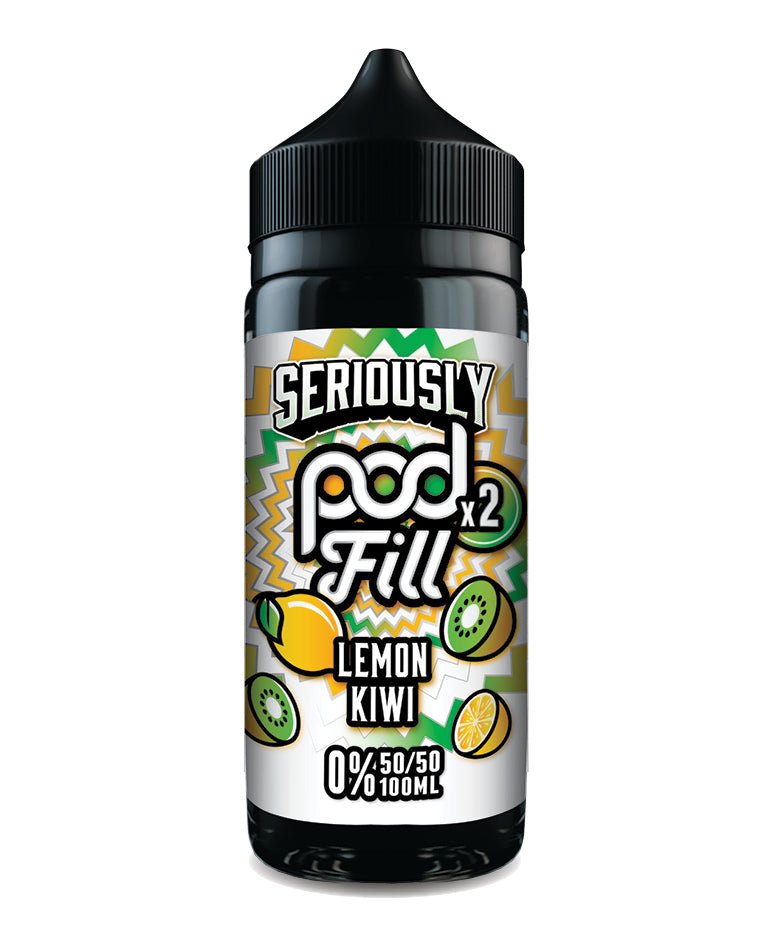 DOOZY VAPE CO SERIOUSLY PODFILL LEMON KIWI 100ML SHORTFILL E - LIQUID - Super E - cig