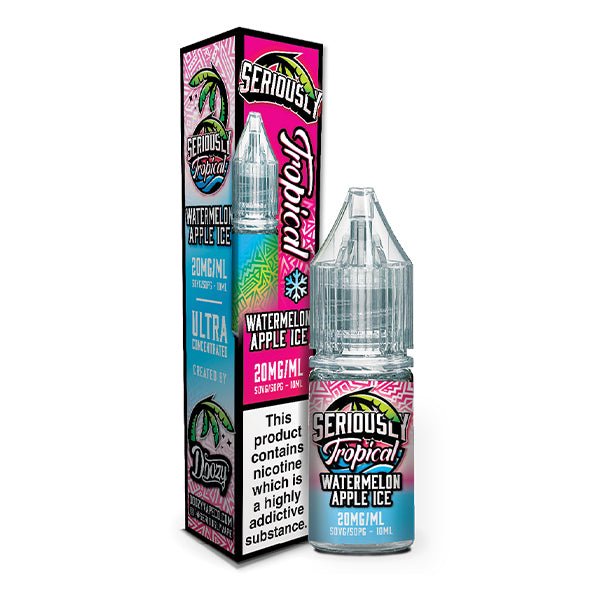 DOOZY VAPE CO SERIOUSLY TROPICAL WATERMELON APPLE ICE 10ML NIC SALT E - LIQUID - Super E - cig