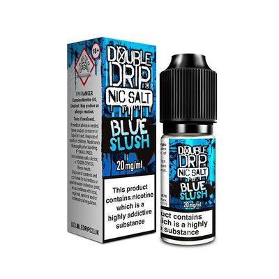 DOUBLE DRIP - 10ML BLUE SLUSH NIC SALT E LIQUID - Super E-cig