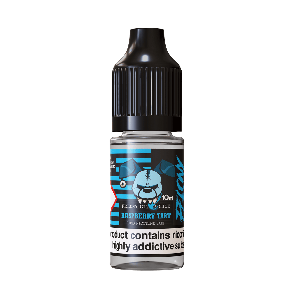 EL-SCIENCE - 10ML FELONY RASPBERRY TART NIC SALT E LIQUID - Super E-cig