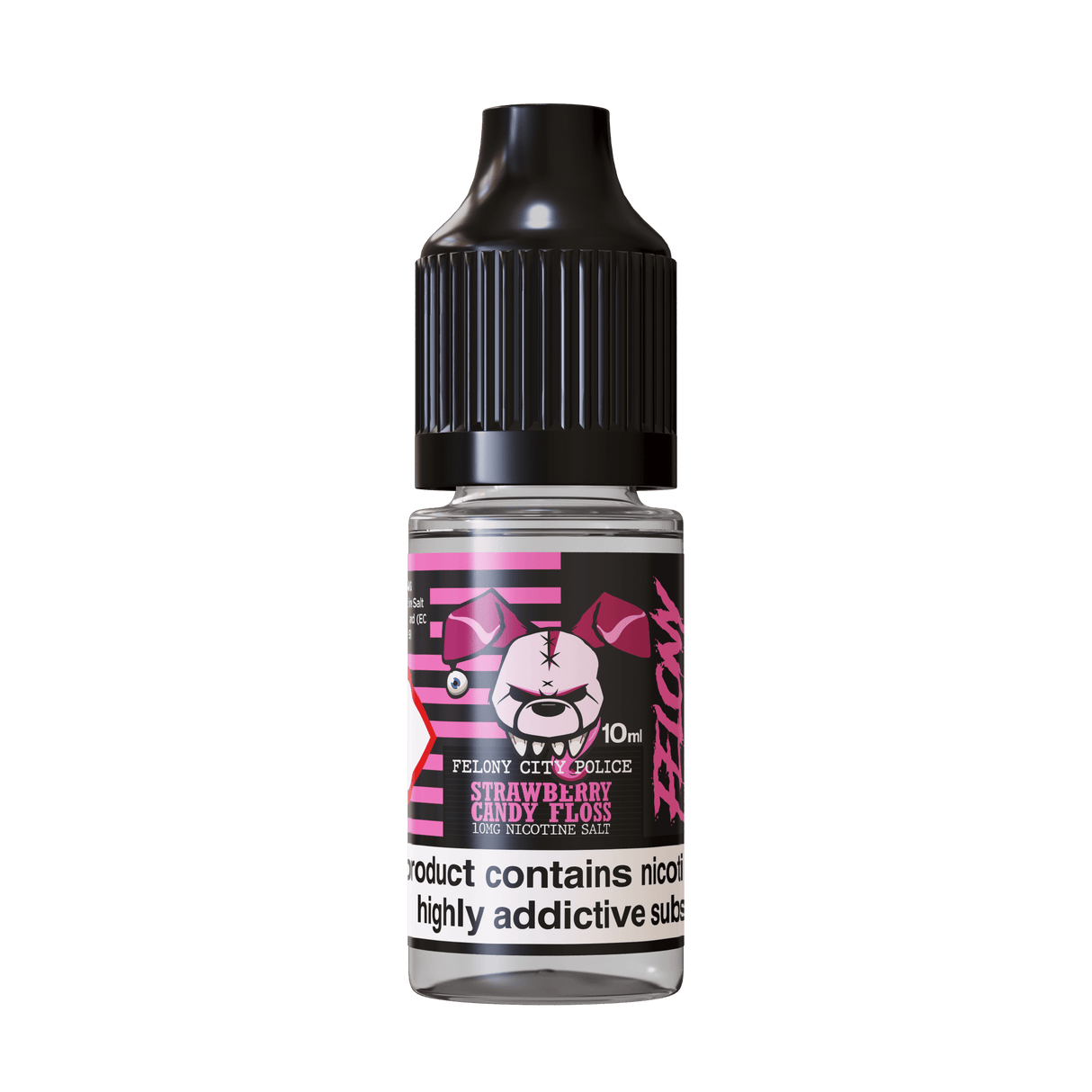 EL-SCIENCE - 10ML FELONY STRAWBERRY CANDY FLOSS NIC SALT E LIQUID - Super E-cig