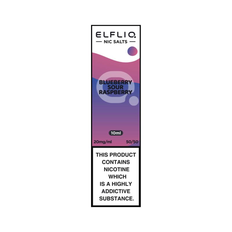 ELF BAR ELFLIQ BLUEBERRY SOUR RASPBERRY 10ML NIC SALT E-LIQUID| £3.50| 10  FOR £20 – Super E-cig