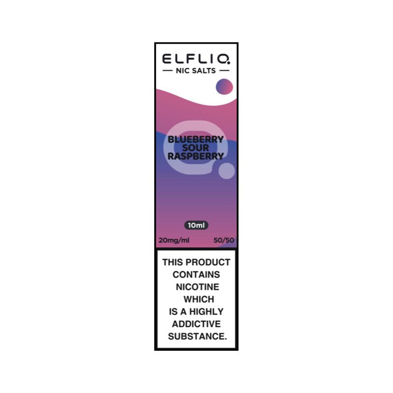 ELF BAR - 10ML ELFLIQ BLUEBERRY SOUR RASPBERRY NIC SALT E LIQUID - Super E-cig