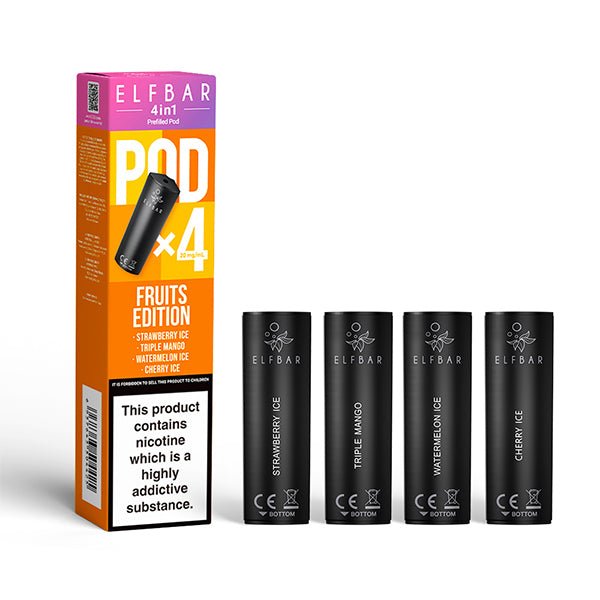 ELF BAR 4 IN 1 PREFILLED PODS 4 PACK - Super E - cig