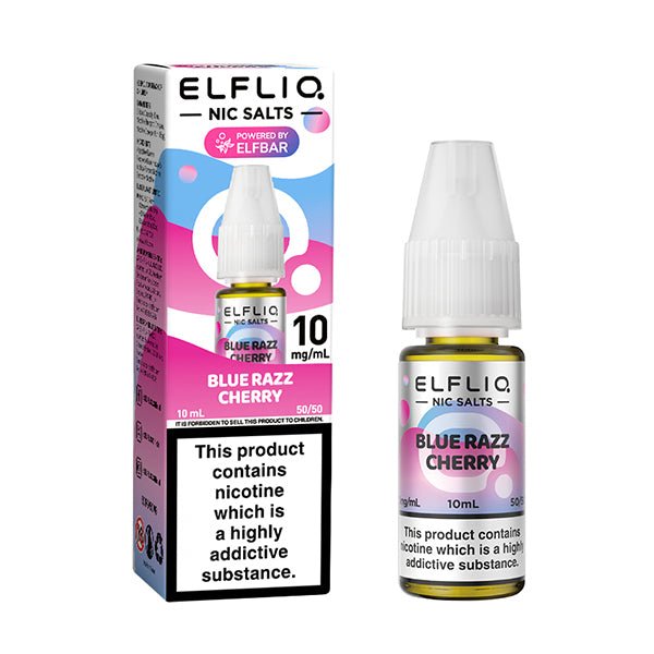 ELF BAR ELFLIQ BLUE RAZZ CHERRY 10ML NIC SALT E-LIQUID - Super E-cig