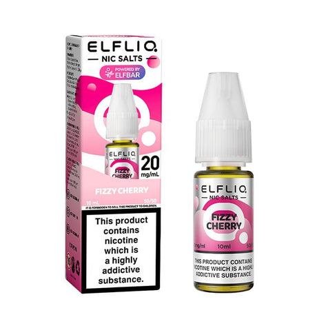 ELF BAR ELFLIQ FIZZY CHERRY 10ML NIC SALT E-LIQUID - Super E-cig