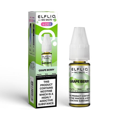 ELF BAR ELFLIQ GRAPE BERRY 10ML NIC SALT E - LIQUID - Super E - cig