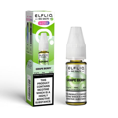 ELF BAR ELFLIQ GRAPE BERRY 10ML NIC SALT E - LIQUID - Super E - cig