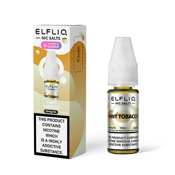 ELF BAR ELFLIQ MINT TOBACCO 10ML NIC SALT E - LIQUID - Super E - cig