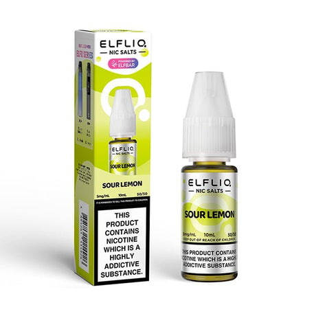 ELF BAR ELFLIQ SOUR LEMON 10ML NIC SALT E - LIQUID - Super E - cig