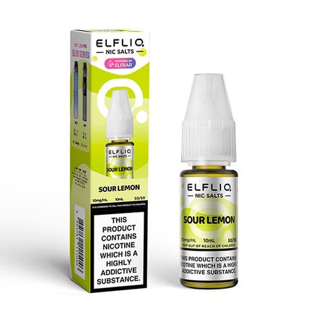 ELF BAR ELFLIQ SOUR LEMON 10ML NIC SALT E - LIQUID - Super E - cig