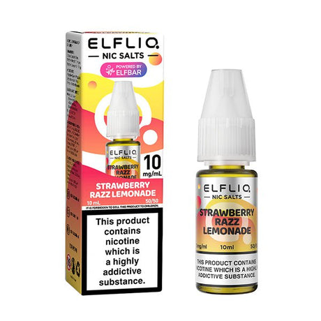 ELF BAR ELFLIQ STRAWBERRY RAZZ LEMONADE 10ML NIC SALT E-LIQUID - Super E-cig