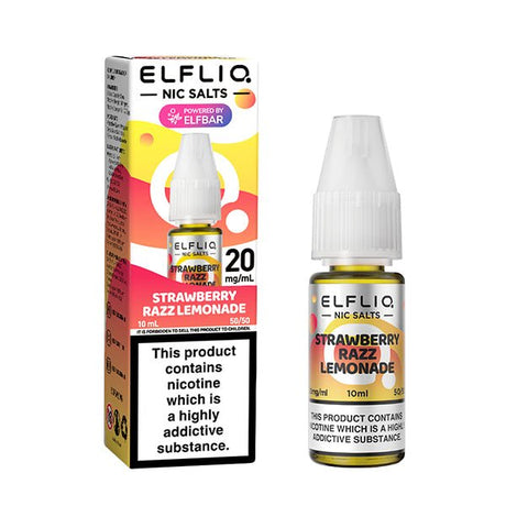 ELF BAR ELFLIQ STRAWBERRY RAZZ LEMONADE 10ML NIC SALT E-LIQUID - Super E-cig
