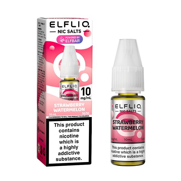 ELF BAR ELFLIQ STRAWBERRY WATERMEON 10ML NIC SALT E-LIQUID - Super E-cig