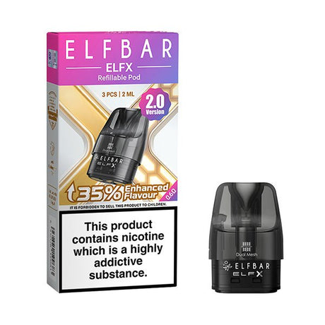 ELF BAR ELFX 2.0 REPLACEMENT PODS 3 PACK - Super E - cig
