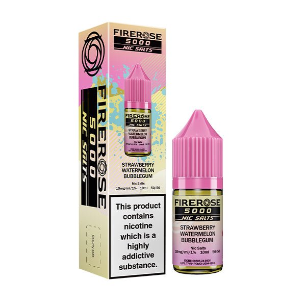 ELUX FIREROSE 5000 STRAWBERRY WATERMELON BUBBLEGUM 10ML NIC SALT E - LIQUID - Super E - cig