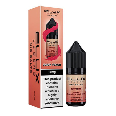 ELUX LEGEND JUICY PEACH 10ML NIC SALT E - LIQUID - Super E - cig