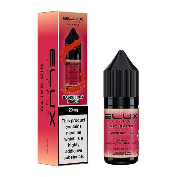 ELUX LEGEND RASPBERRY PEACH 10ML NIC SALT E - LIQUID - Super E - cig