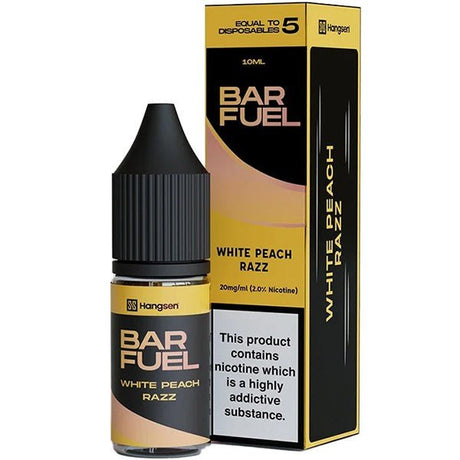 HANGSEN BAR FUEL WHITE PEACH RAZZ 10ML NIC SALT E - LIQUID - Super E - cig