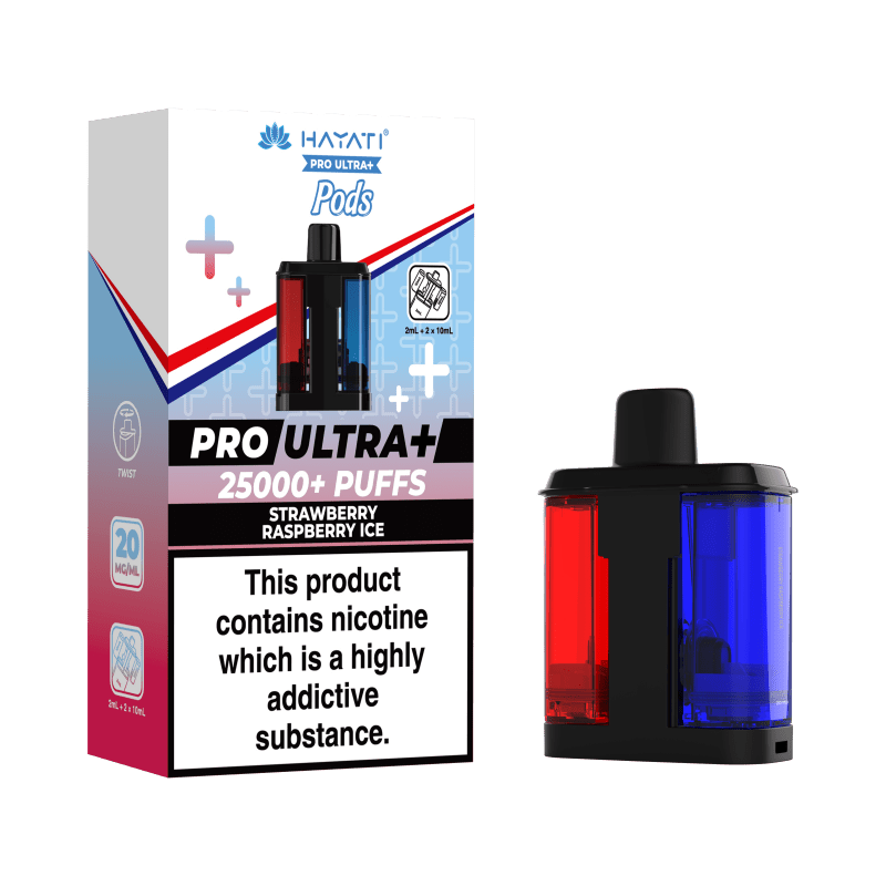 HAYATI PRO ULTRA + PREFILLED POD - STRAWBERRY RASPBERRY ICE