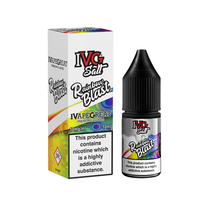 IVG - 10ML RAINBOW BLAST NIC SALT E LIQUID - Super E-cig