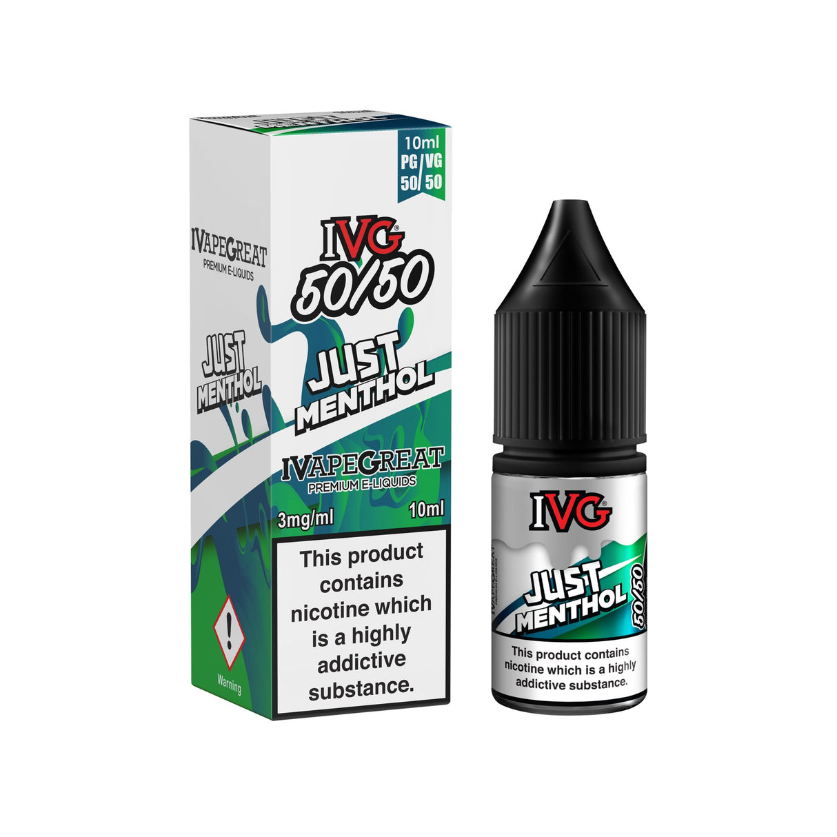 IVG JUST MENTHOL 50/50 10ML E - LIQUID - Super E - cig